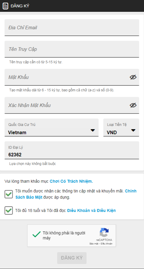 Cách tạo tài khoản cá độ bóng đá cho người mới bắt đầu 3 nhập thông tin tạo tài khoản cá độ bóng đá